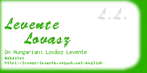 levente lovasz business card